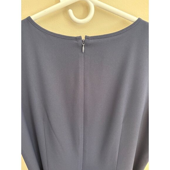 Talbots NWT Navy + White Striped Sleeveless Dress with Pleated Skirt Size 4 - Picture 9 of 13